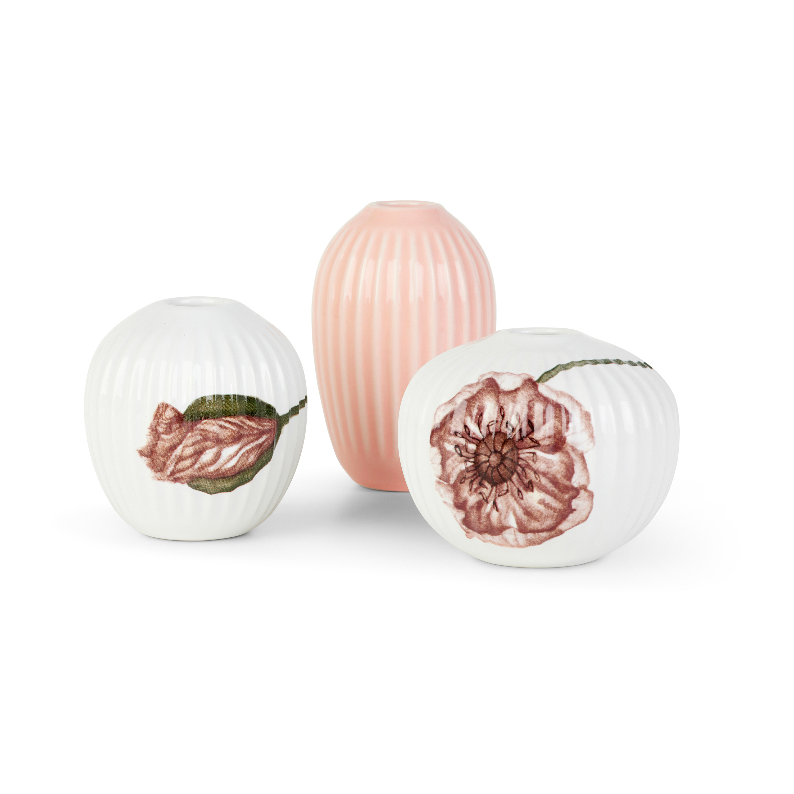 Kohler Hammershøi Poppy miniature vase 3 parts, Pink White