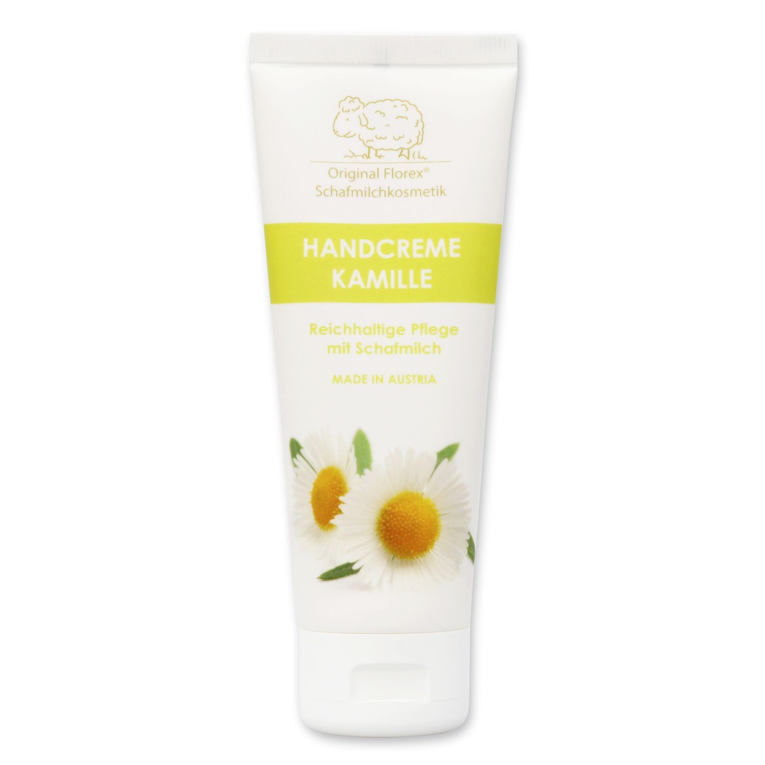 Chamomile hand cream with organic sheep's milk, palm oil-free, 75 ml