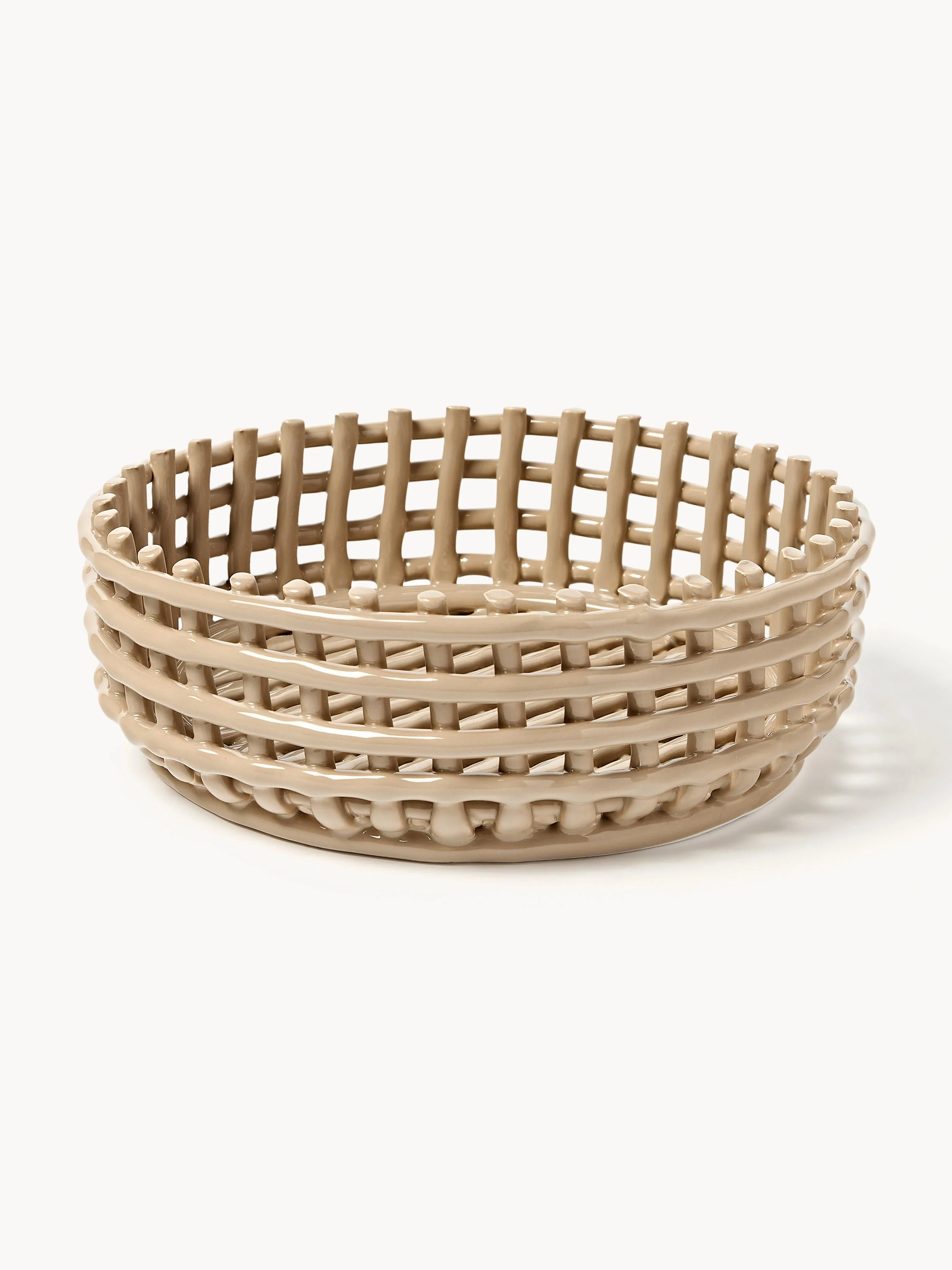 Ferm Living Handmade decorative ceramic bowl centerpiece