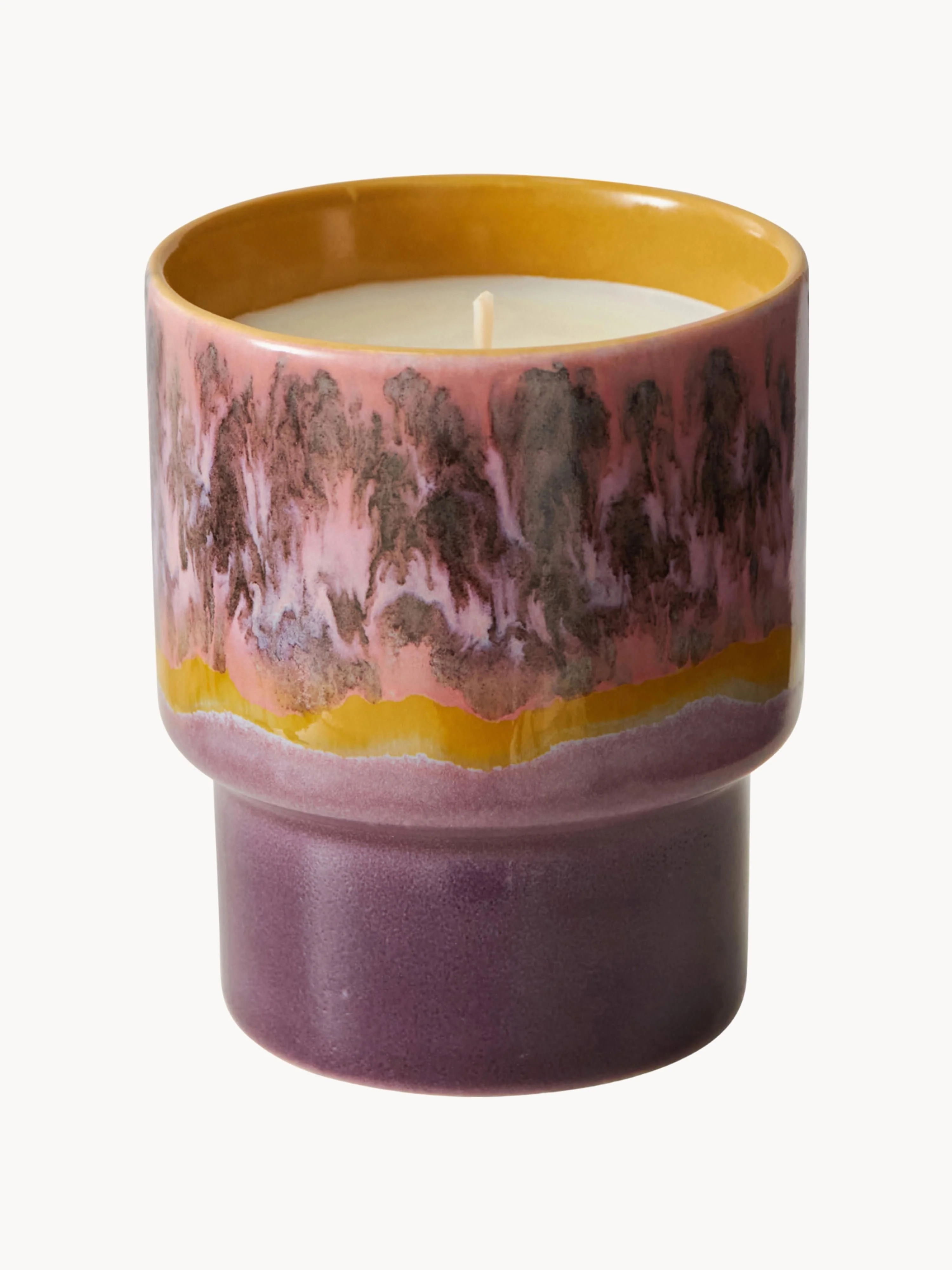 HKliving Handmade scented candle 70s (rose, sandalwood & cedarwood)