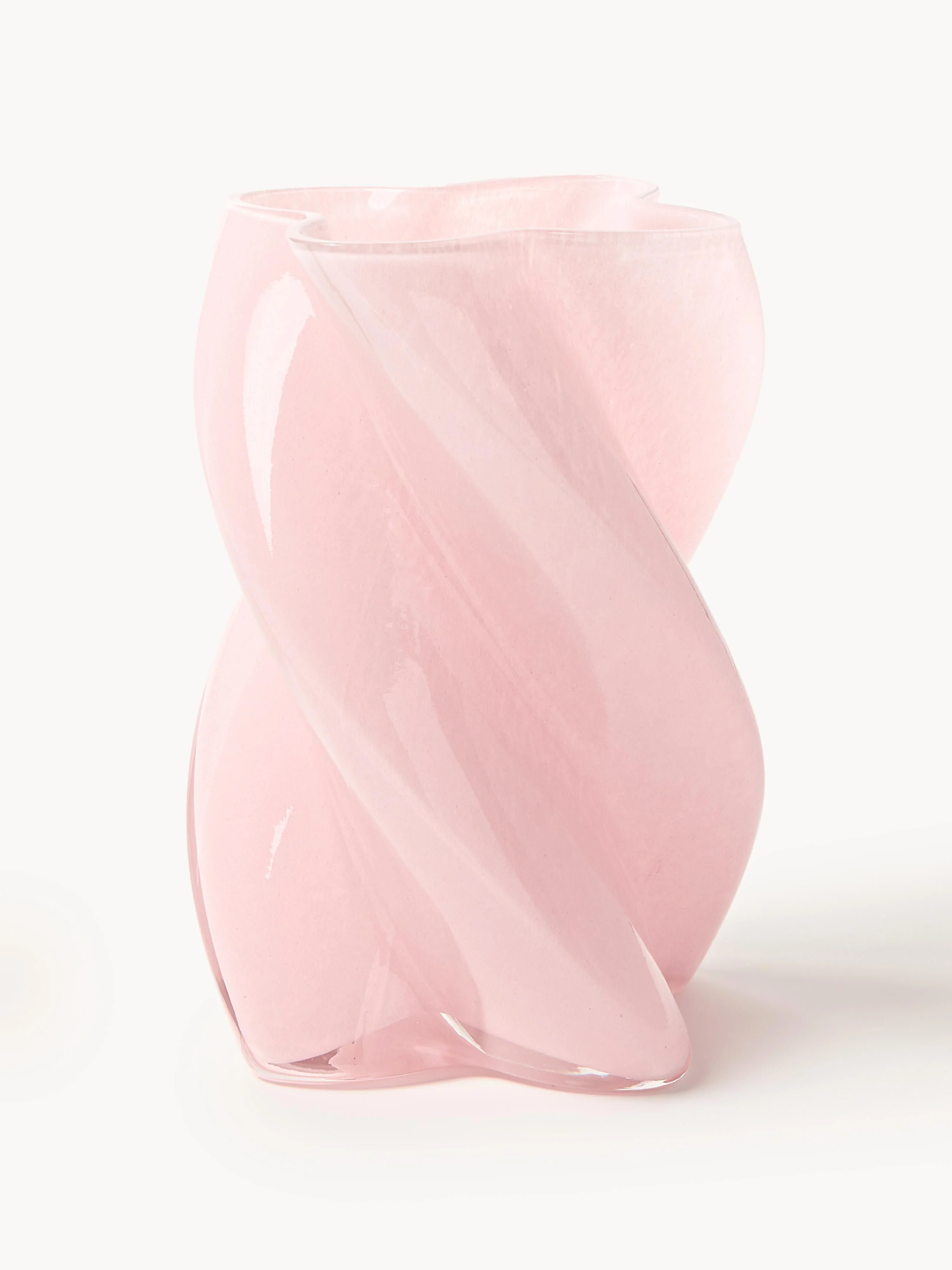 &k Amsterdam Handmade glass vase Marshmallow, H 20 cm