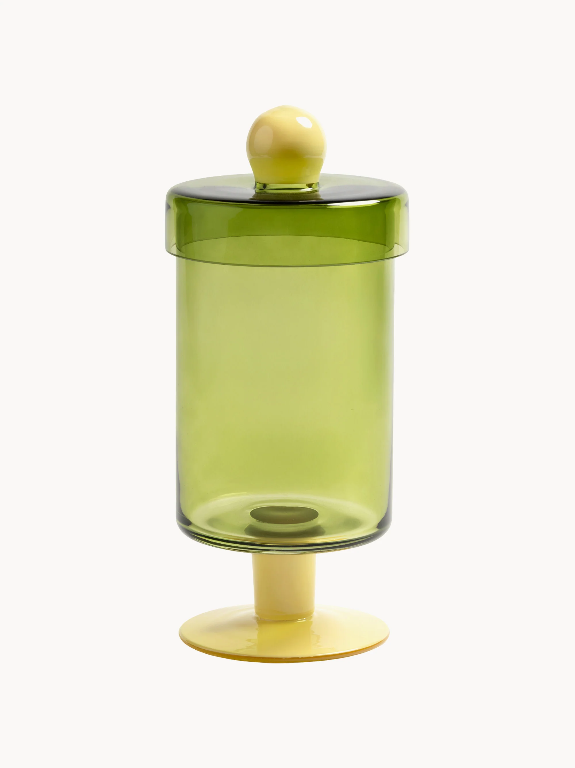 &k Amsterdam Handmade tall glass storage jar Duo