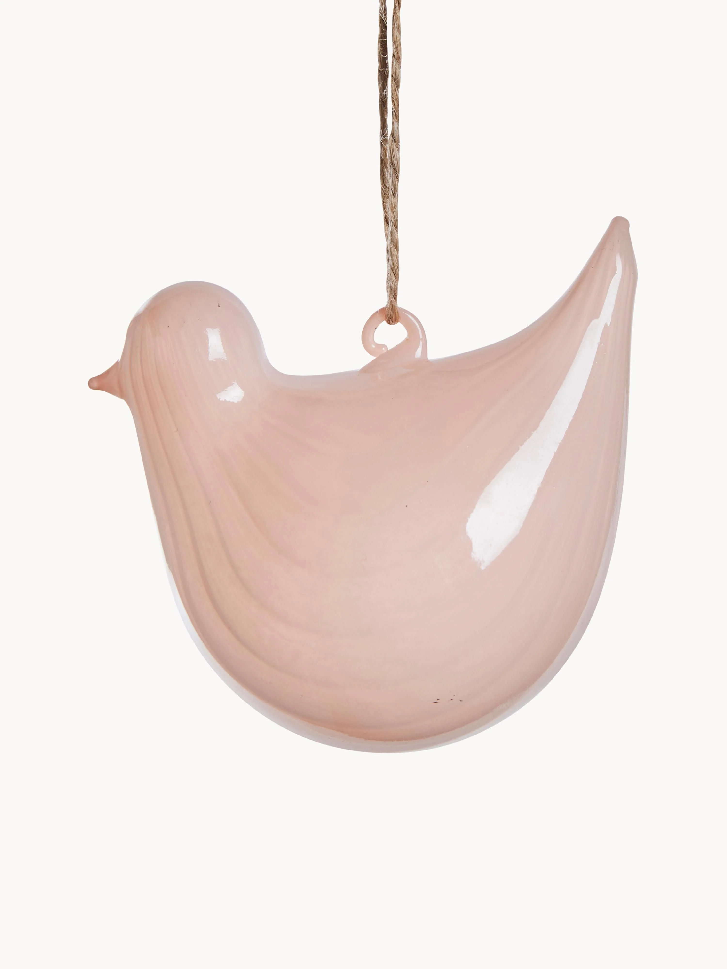 Lene Bjerre Handmade Easter decoration pendants Feya, set of 6, Dusty rose