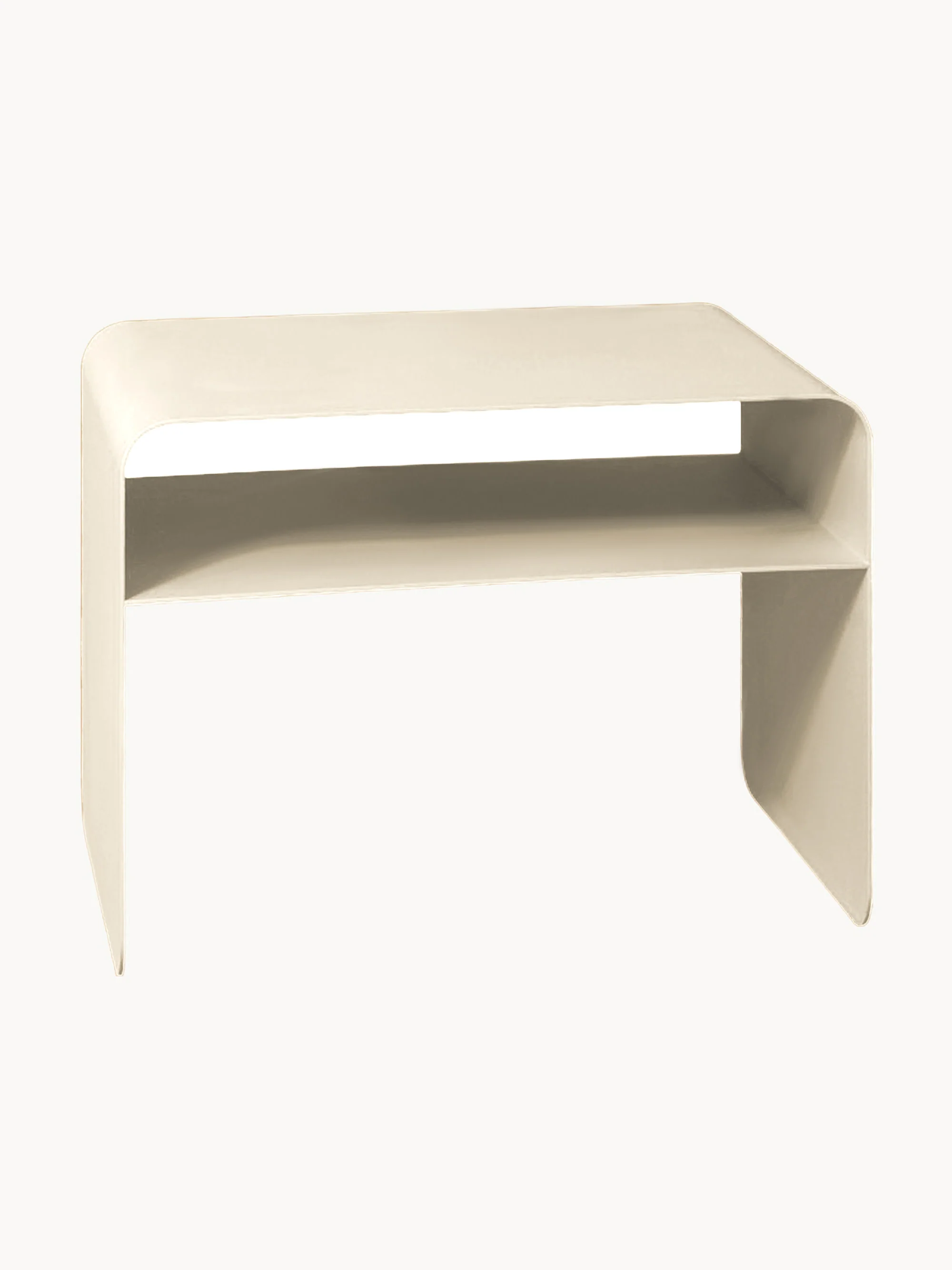 Metallbude Handcrafted Cosmo side table, Light beige