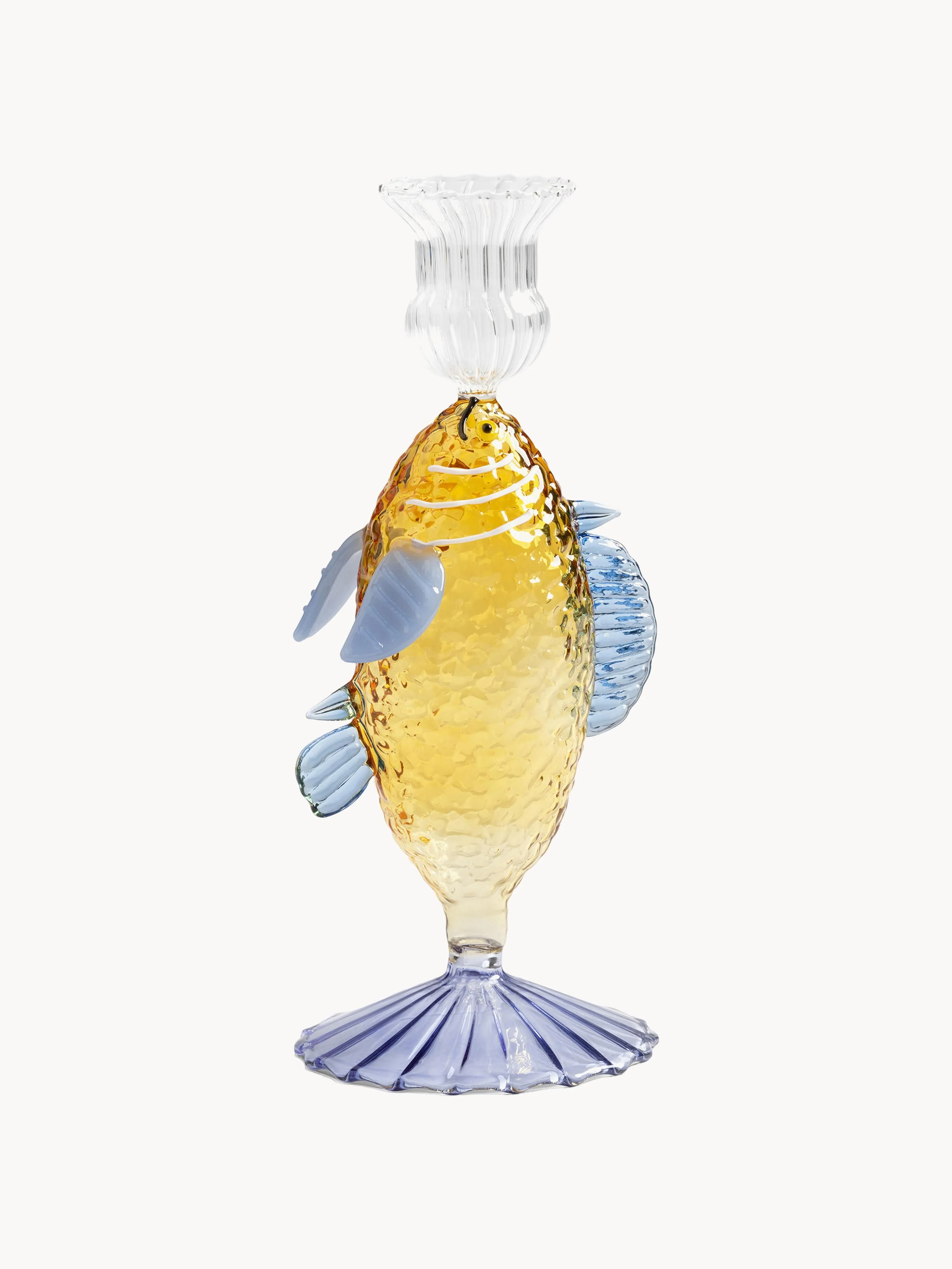 &k Amsterdam Handmade Fish candle holder made of borosilicate glass