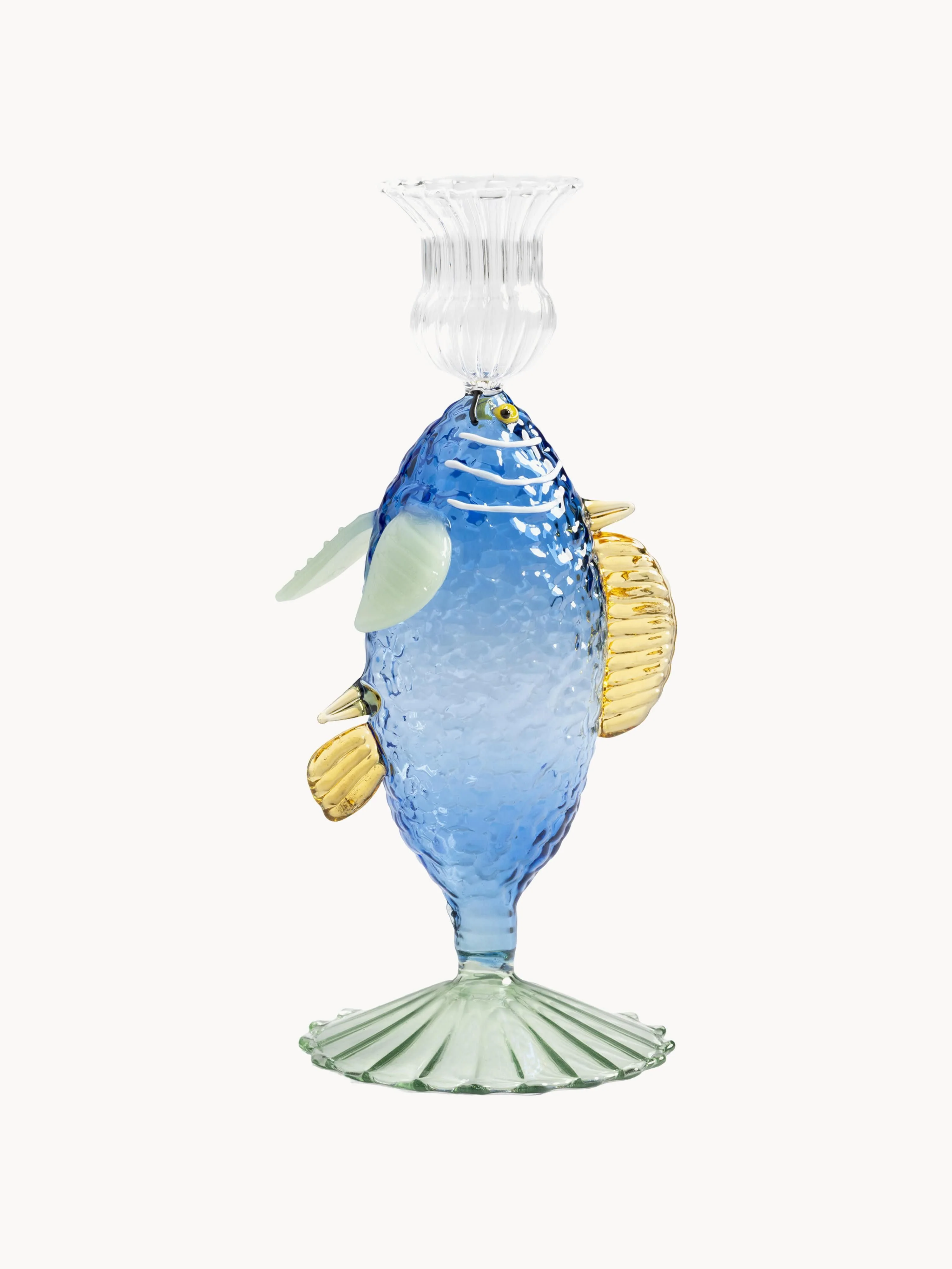 &k Amsterdam Handmade Fish candle holder made of borosilicate glass