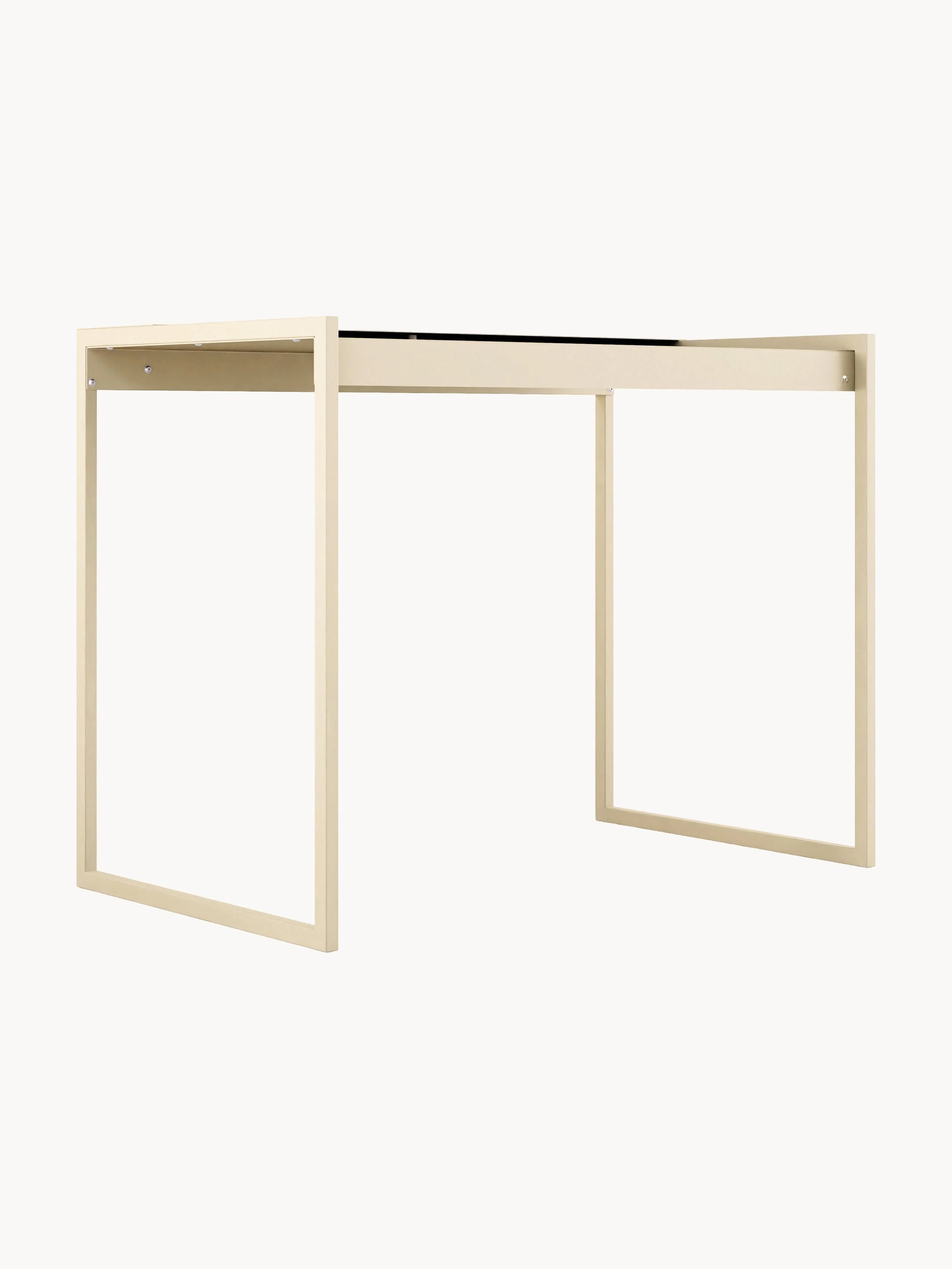 Metallbude Handcrafted metal desk Donna, Beige
