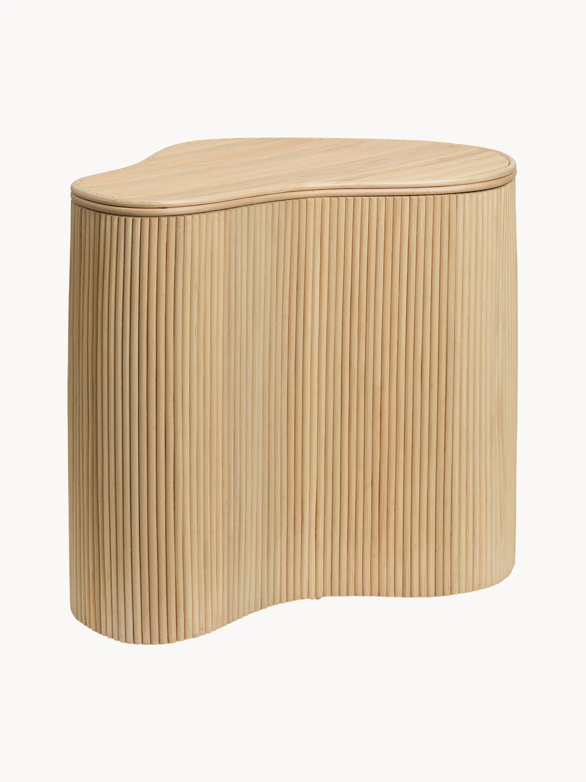 Ferm Living Handcrafted rattan side table Isola with storage space