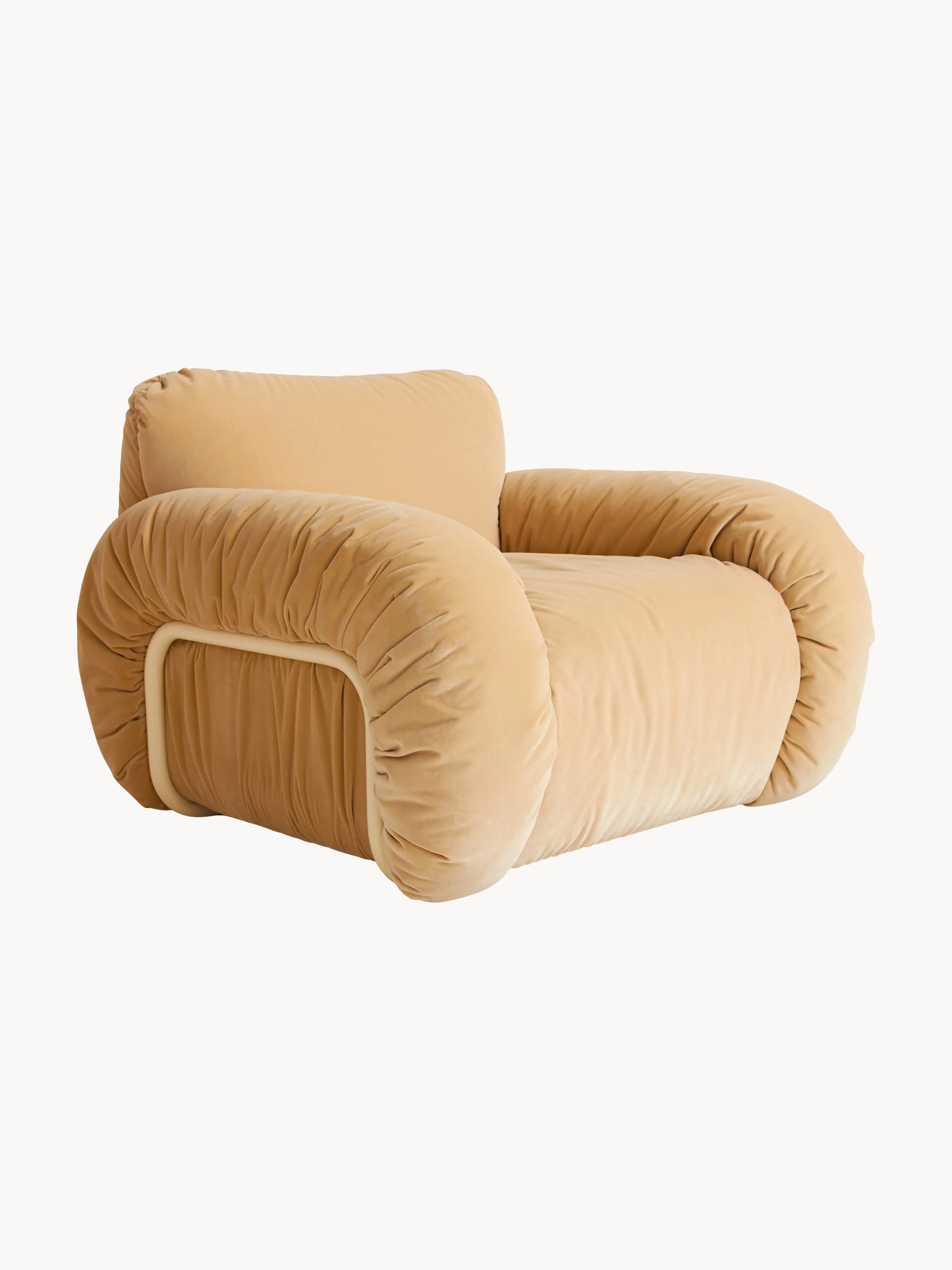HKliving Handcrafted velvet lounge chair Arc
