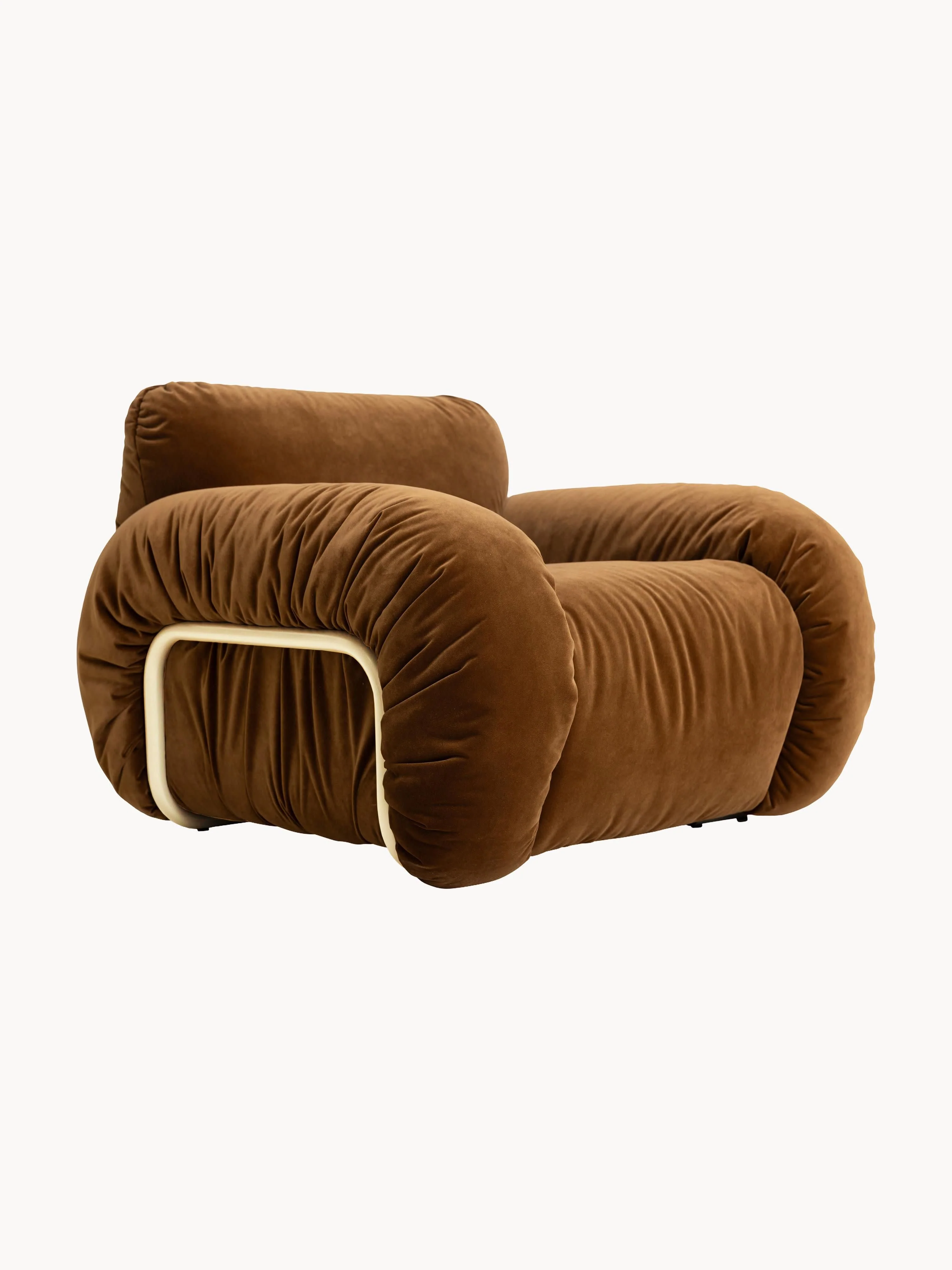 HKliving Handcrafted velvet lounge chair Arc