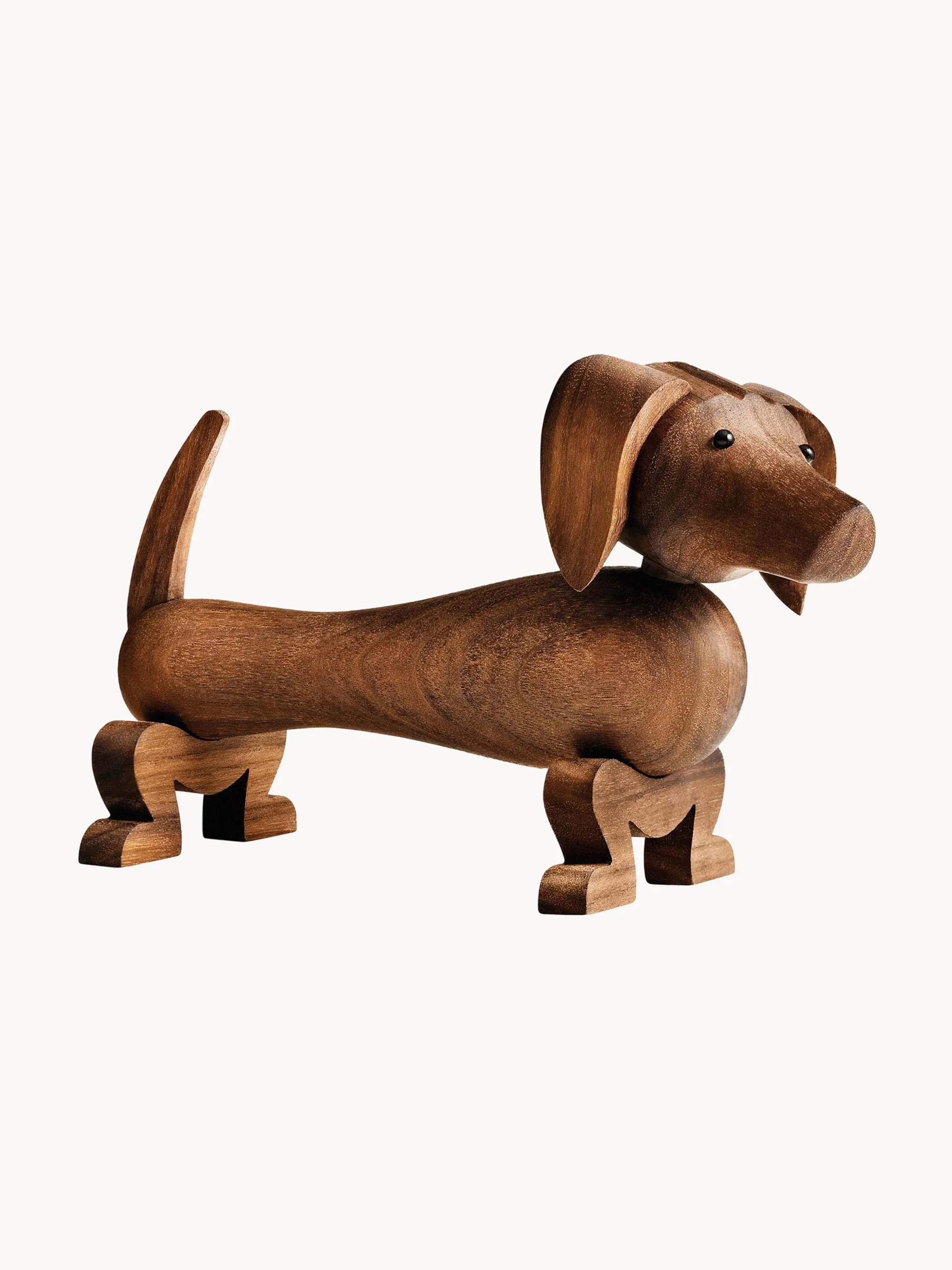 Kay Bojesen Handmade decorative object Dog made of walnut wood