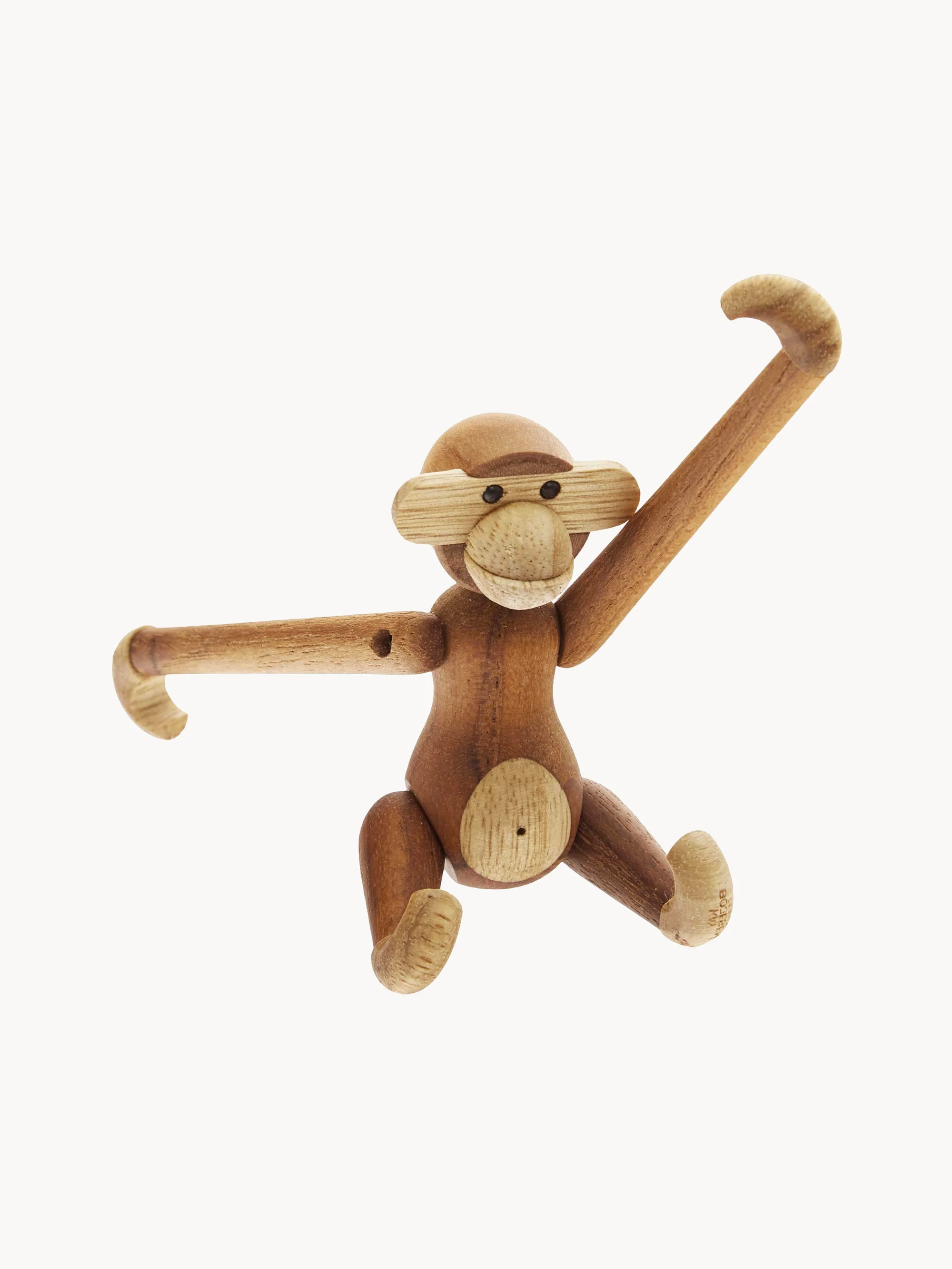 Kay Bojesen Handmade decorative object Monkey made of teak wood, H 10 cm