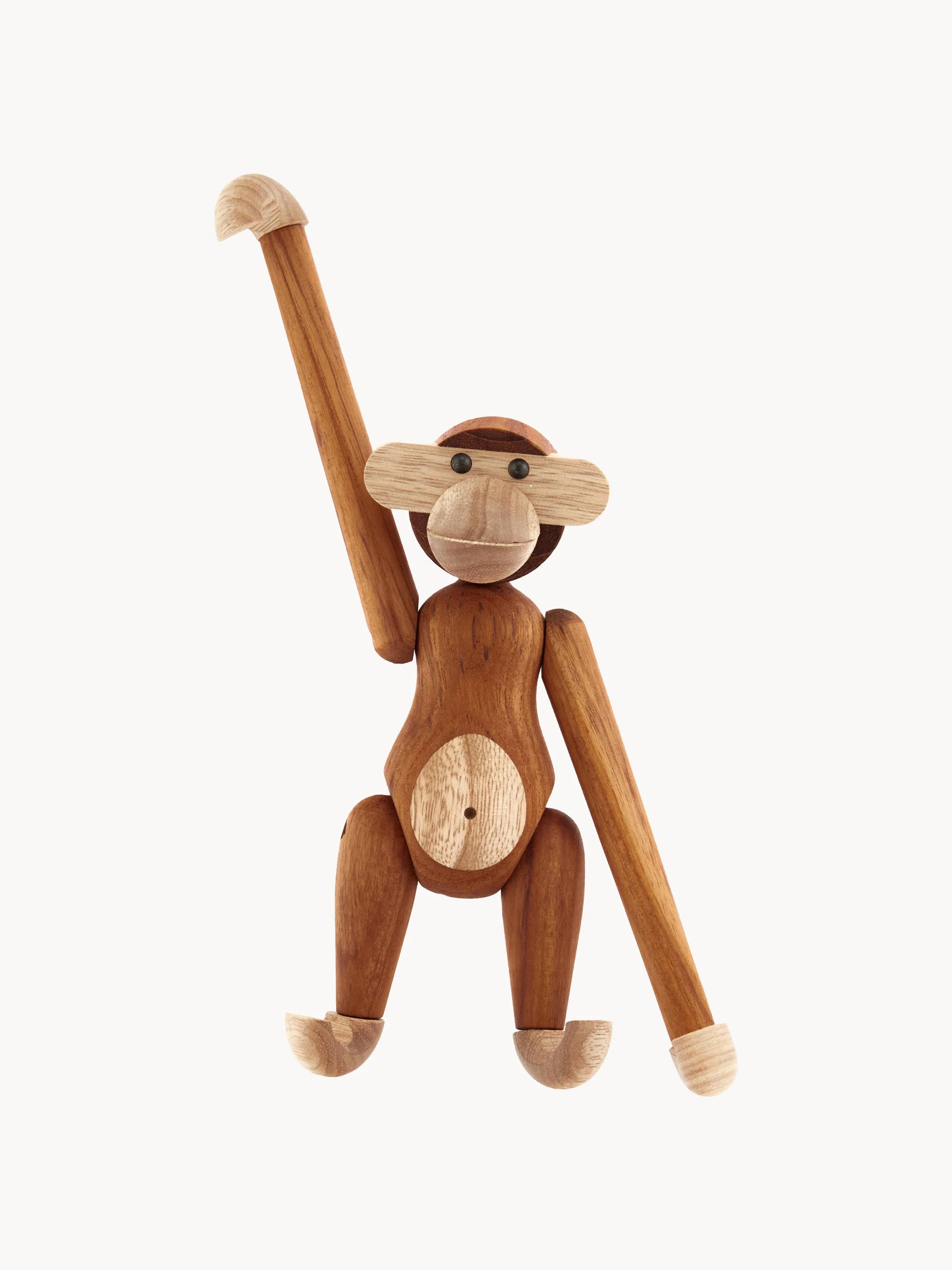 Kay Bojesen Handmade decorative object Monkey made of teak wood, H 19 cm