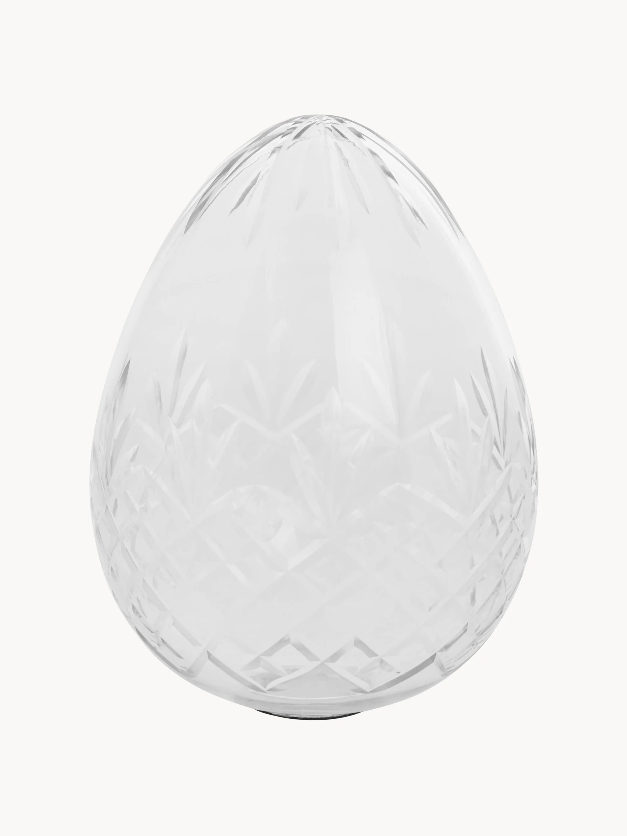 Lene Bjerre Handmade decorative Easter egg Crissilia, H 16 cm, Transparent