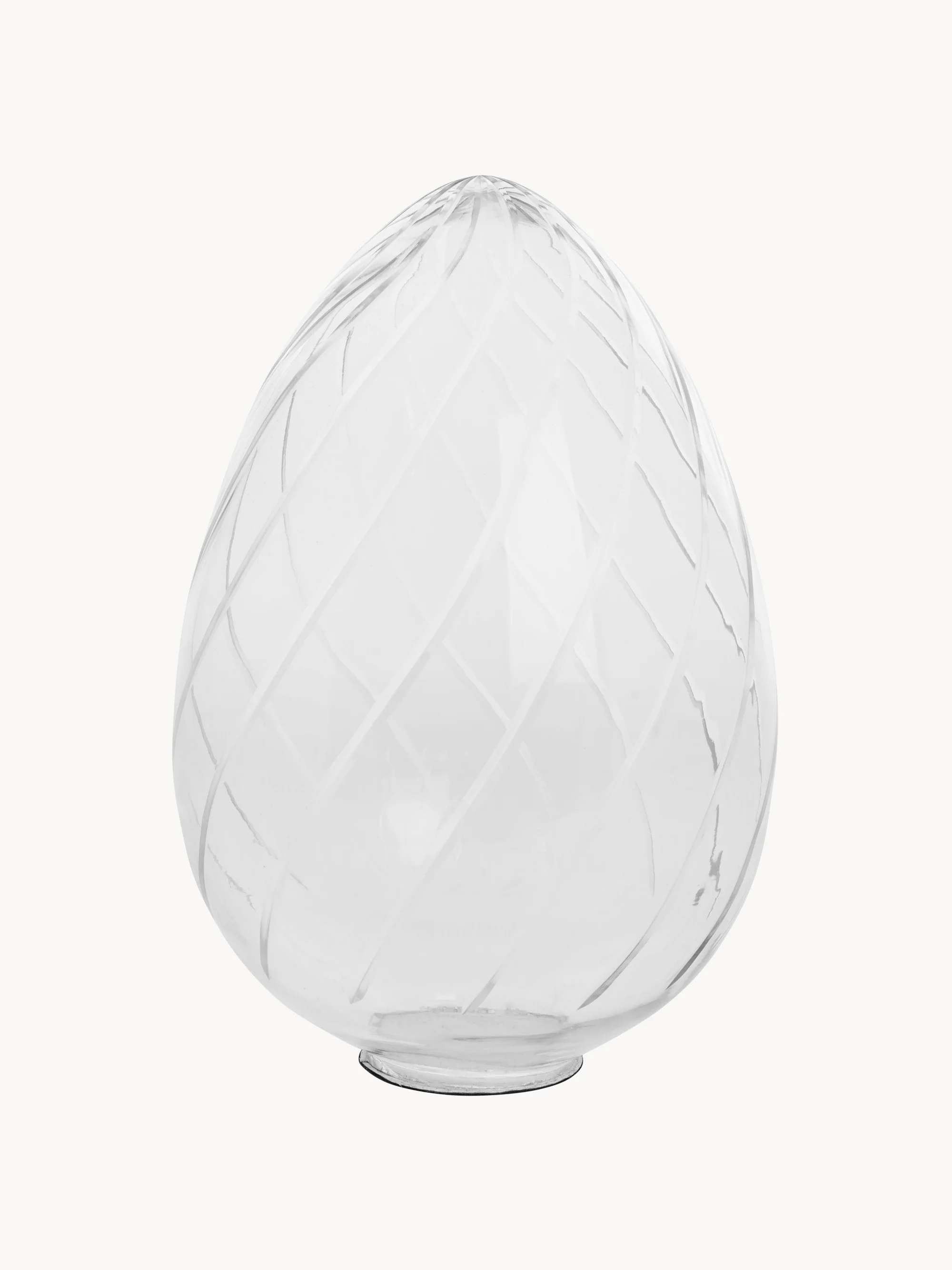 Lene Bjerre Handmade decorative Easter egg Crissilia, H 20 cm, Transparent