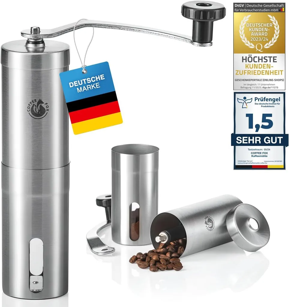 Coffee Fox Stainless steel hand coffee grinder