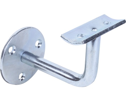 Handrail support for screwing on, curved surface