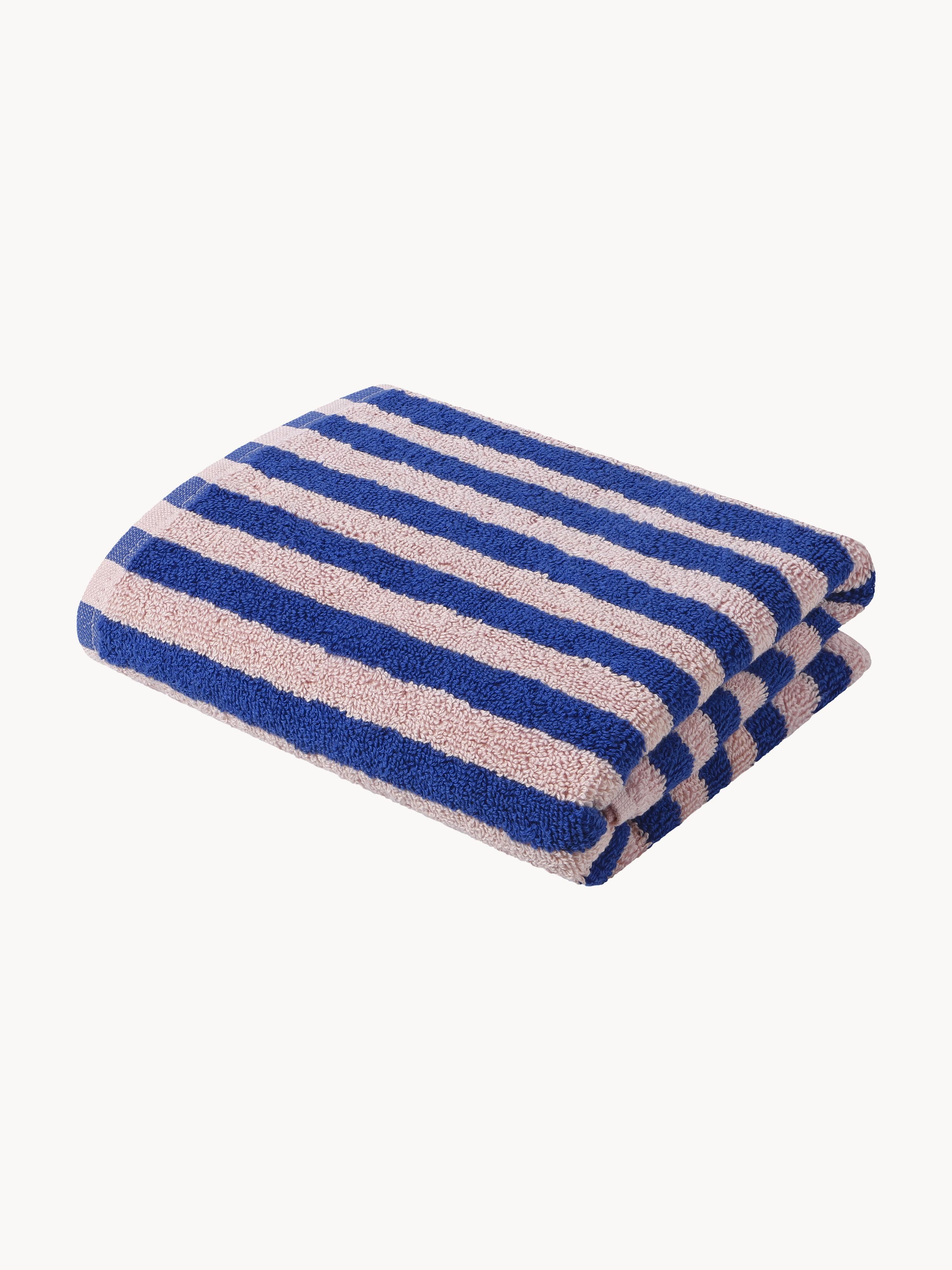 Bongusta Naram cotton towel, available in various sizes, Royal blue, light pink