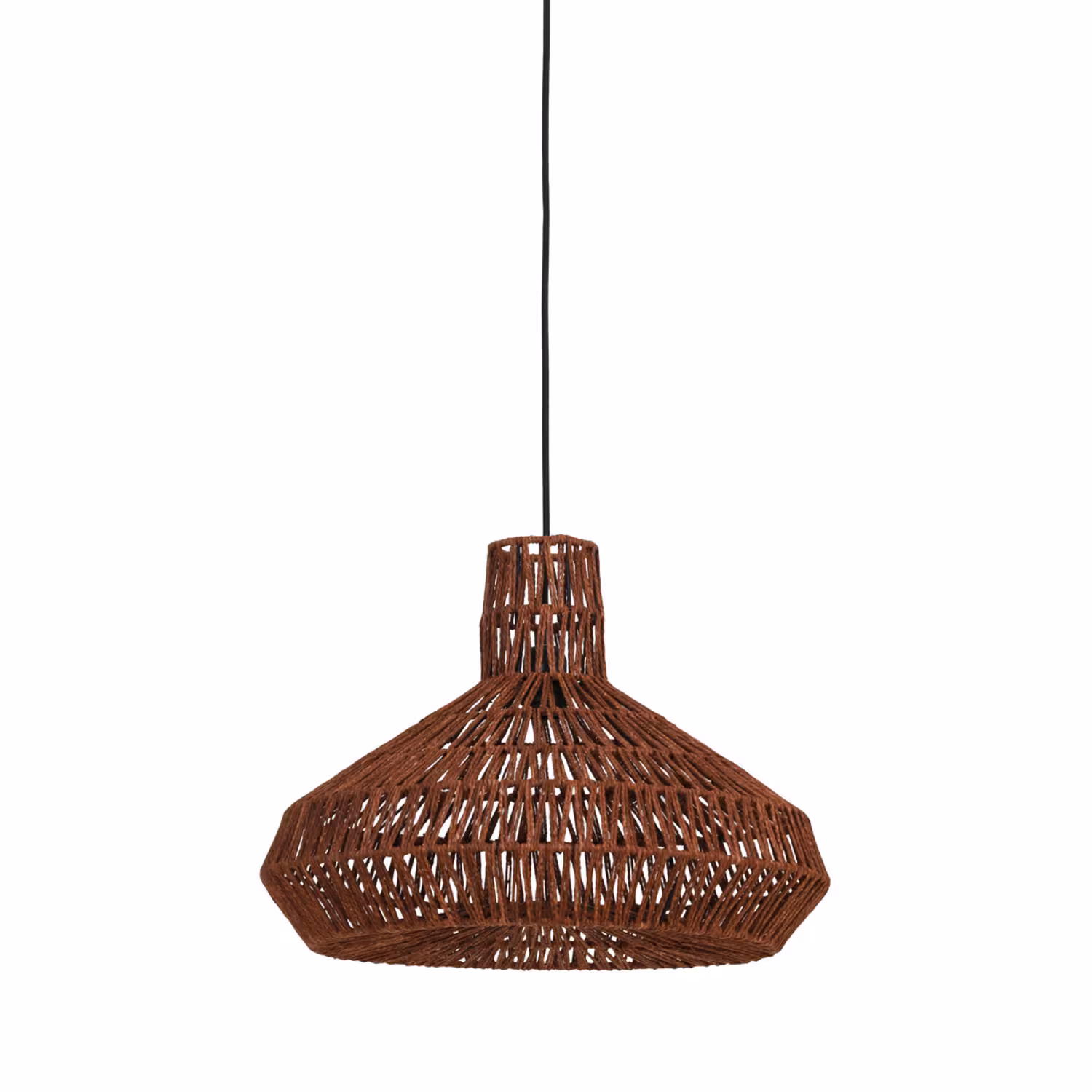 HANGING LAMP MASEY Ø49x35 cm, textile, terra orange