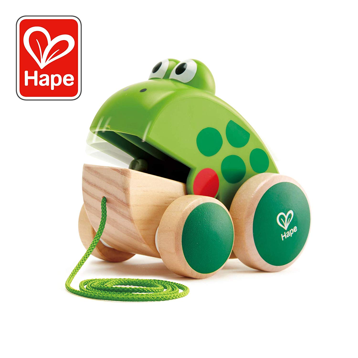 Hape Fridolin E0361 Pull Frog Multi-Coloured