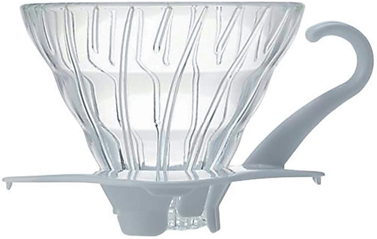 Hario V60 Glass Coffee Dripper, Glass, White