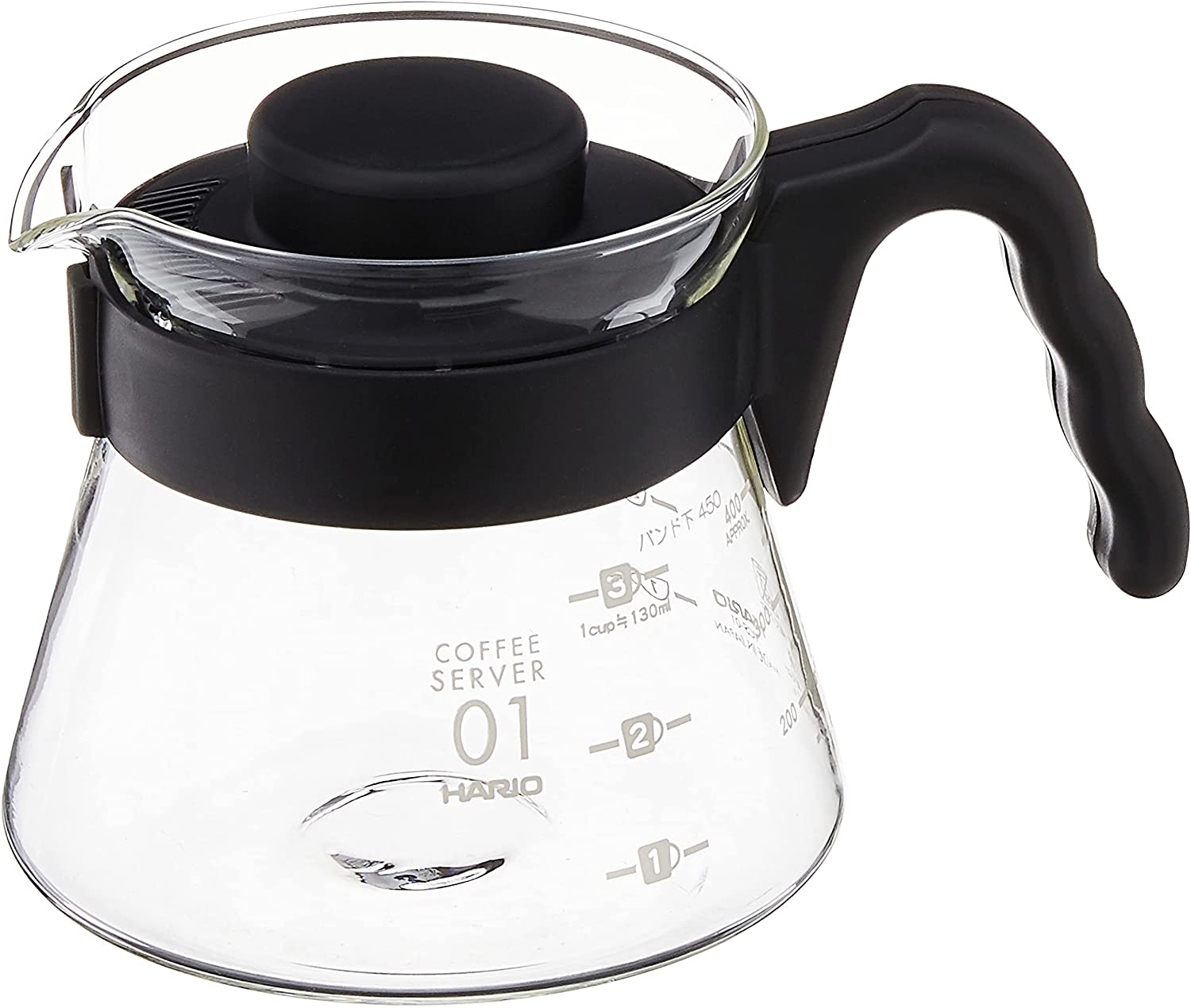 Hario VCS-01B 450 ml 1-Piece Glass Coffee Server, Clear