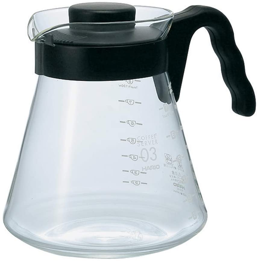 Hario VCS-03B 1000 ml 1-Piece Glass Coffee Server, Black