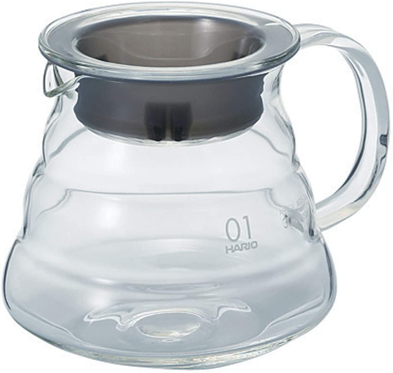 Hario XGS-36TB 360 ml 1-Piece Acrylic V60 Range Coffee Server, Clear
