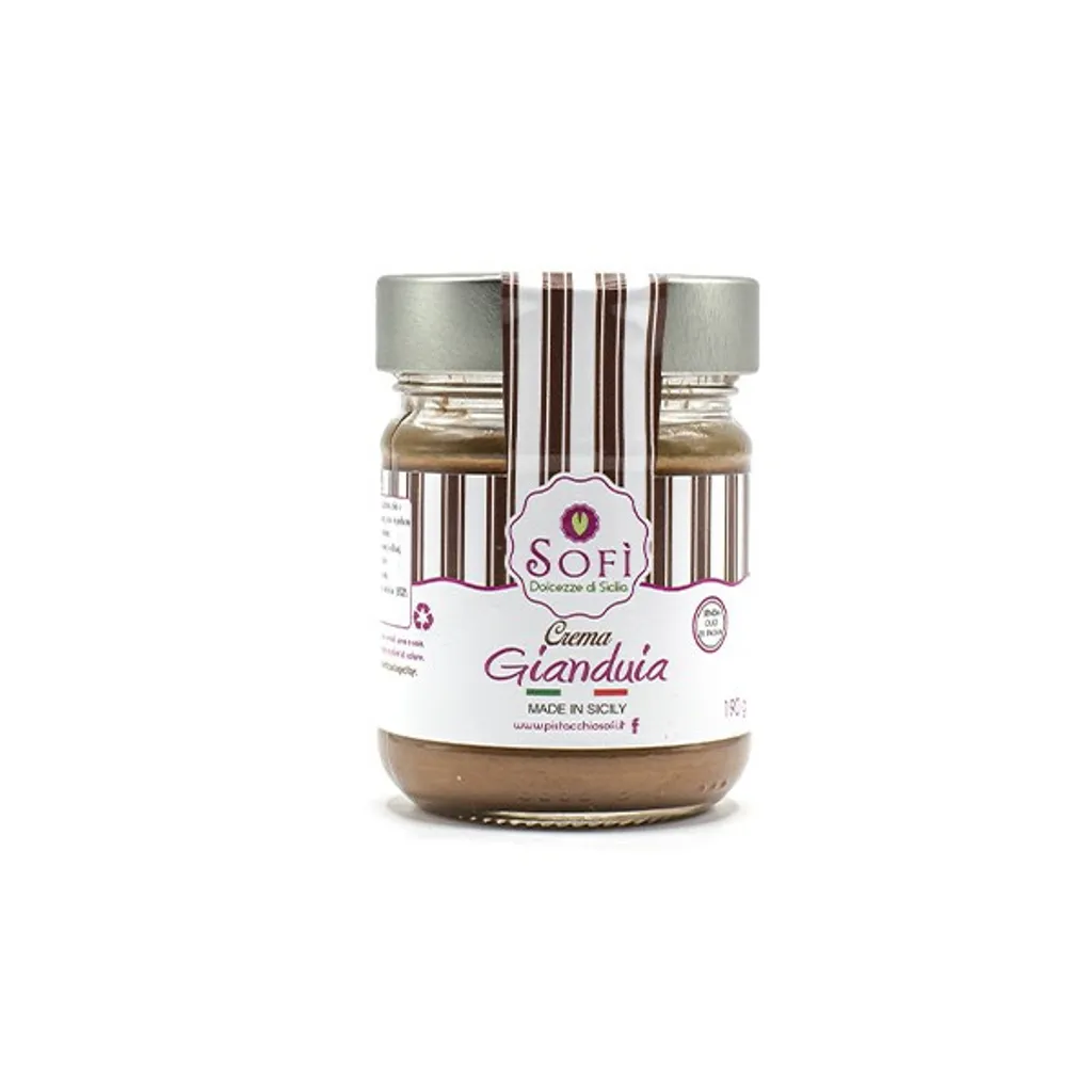 Sofì - Dolcezze di Sicilia Hazelnut and Cocoa Cream - without palm oil, 190 g