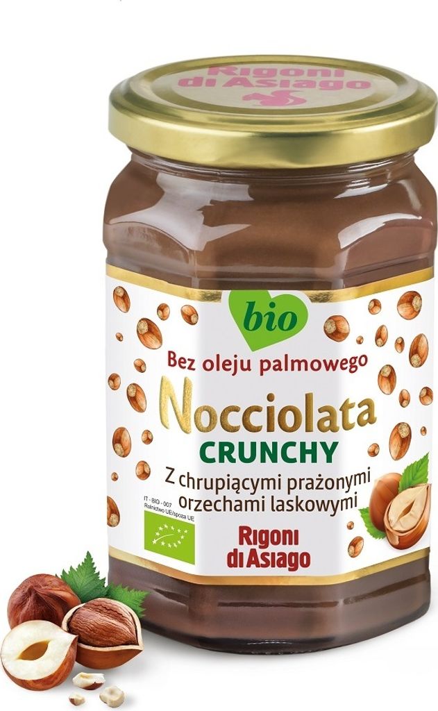 Hazelnut and Cocoa Cream Crunchy Gluten-Free 250 g - Rigoni di Asiago (Nocciolata)