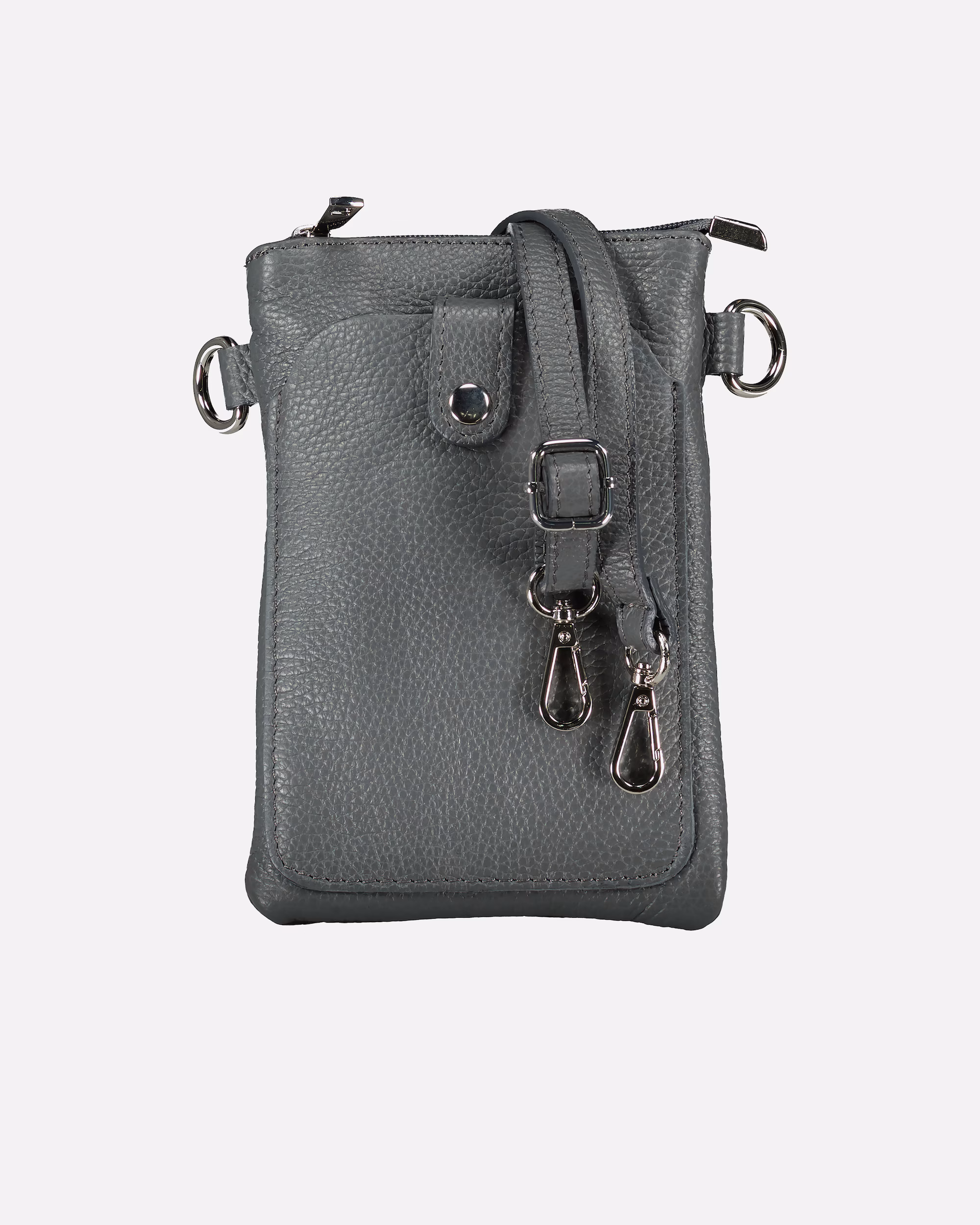 Hausfelder Manufaktur bag shoulder bag / mobile phone bag with silver fittings