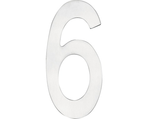 House number Intersteel 6 150x3 mm stainless steel
