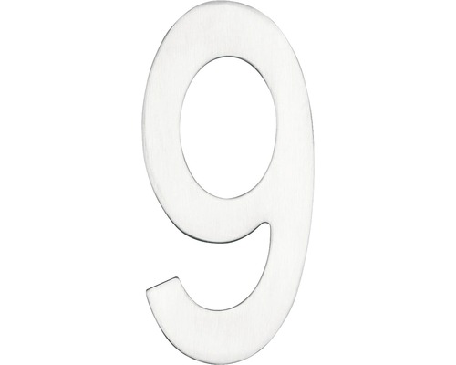 House number Intersteel 9 150x3 mm stainless steel