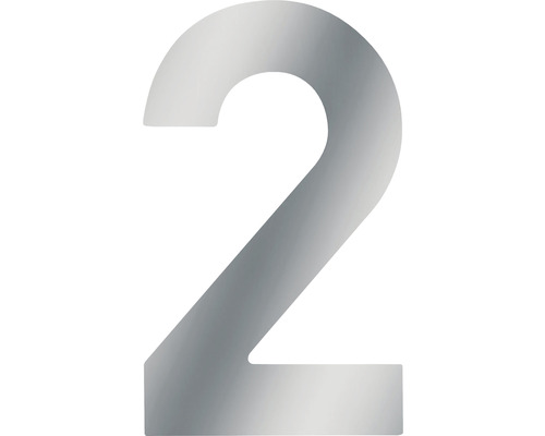 House number Meister 2 120 mm stainless steel