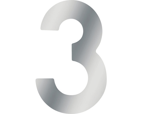 House number Meister 3 120 mm stainless steel