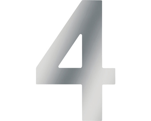House number Meister 4 120 mm stainless steel