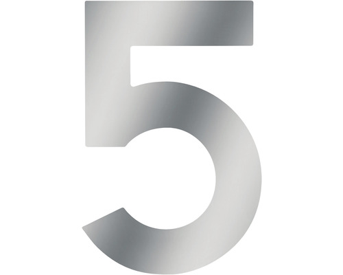 House number Meister 5 120 mm stainless steel