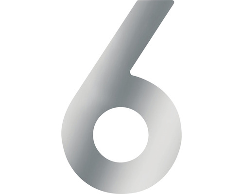 House number Meister 6 120 mm stainless steel