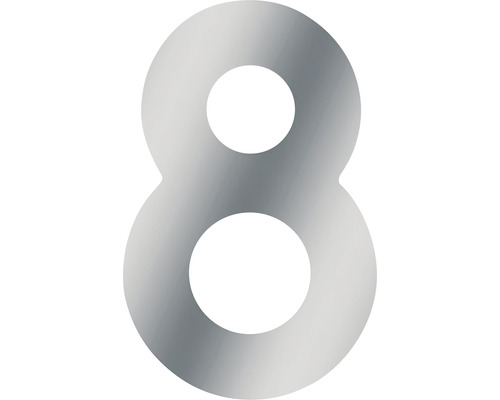 House number Meister 8 120 mm stainless steel