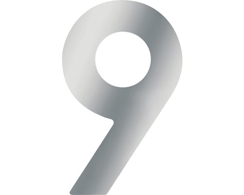 House number Meister 9 120 mm stainless steel