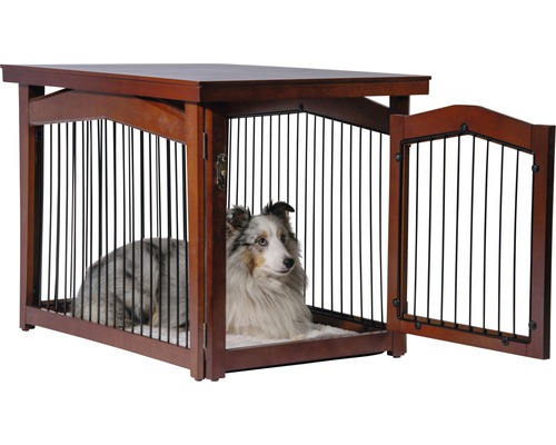 Hornbach Fold-out pet box with table surface 82.5x57x59 cm brown
