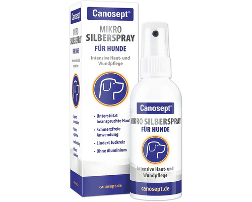Hornbach Skin and wound care Canosept micro silver spray relieves itching and moisturizes for dogs 75 ml