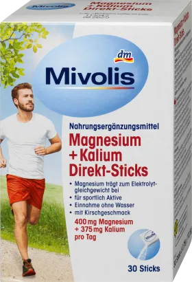 Mivolis Magnesium + potassium direct sticks 30 hours, 30 hours