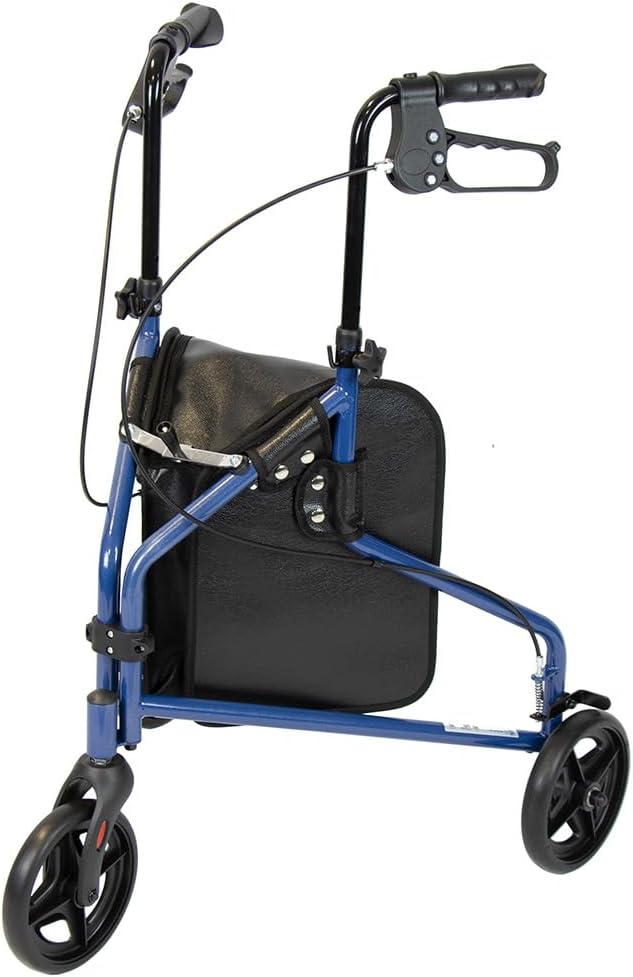 NRS Healthcare NRS 3 Wheel Steel Roller Blue