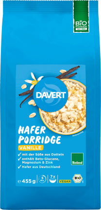 Davert Porridge Vanille mit Erdmandeln, 455 g