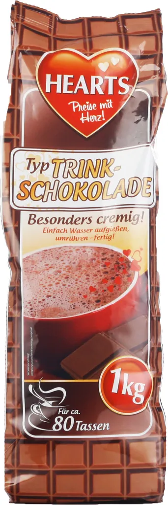 TSI Consumer Goods HEARTS Drinking Chocolate 1kg Instant Drink Powder