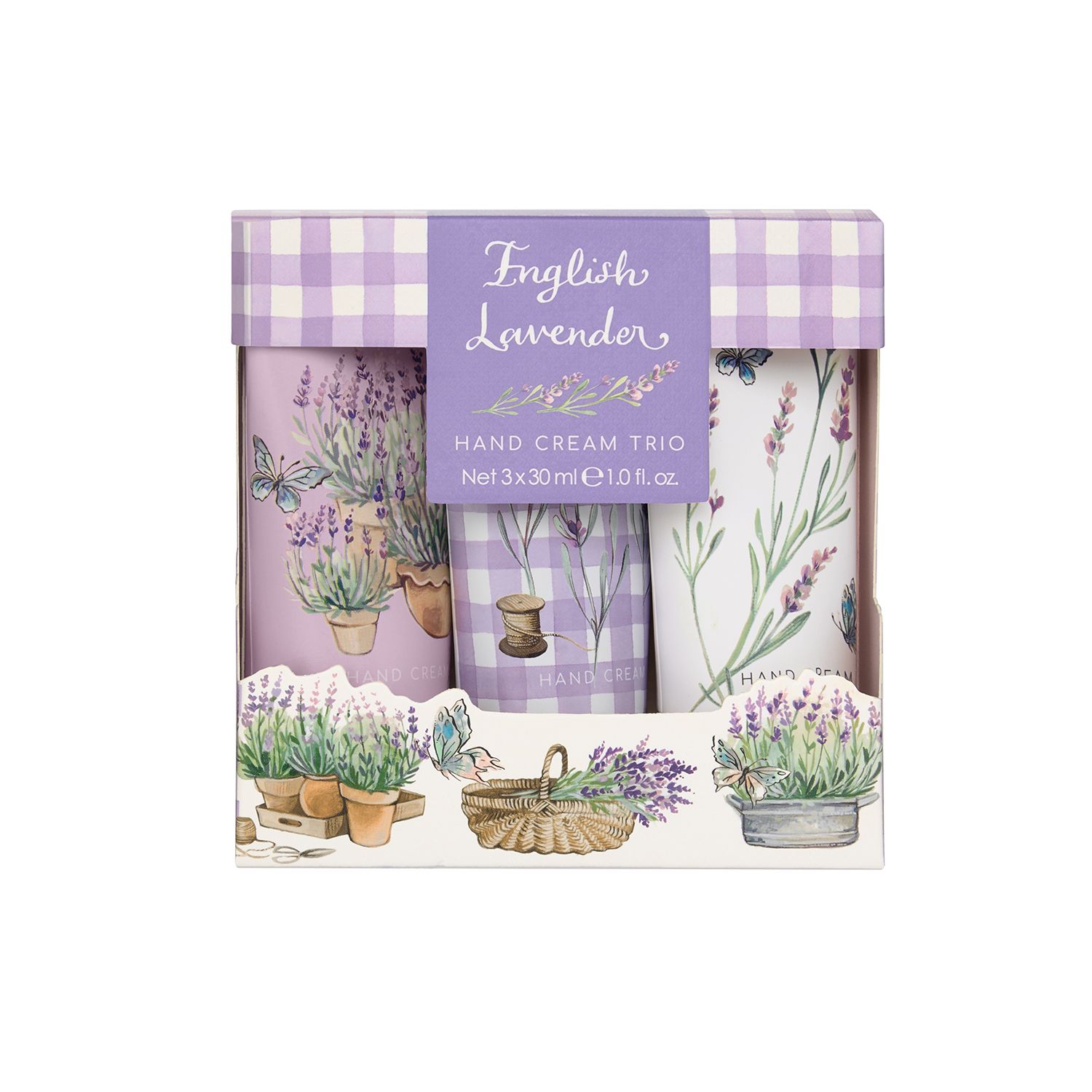 Heathcote & Ivory English Lavender Mini Hand Cream Trio, 90 ml