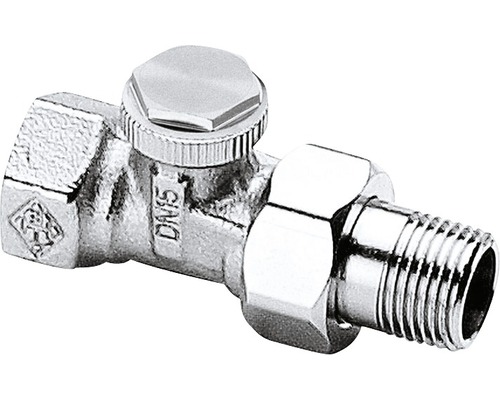 Heimeier return screw connection 1/2 inch straight style nickel 0356-02.000