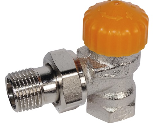 Heimeier thermostatic valve base Eclipse corner shape 1/2 inch nickel 3931-02.000