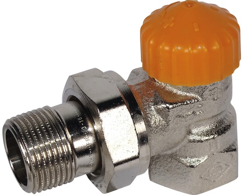 Heimeier thermostat valve base Eclipse corner shape 3/4 inch nickel 3931-03.000